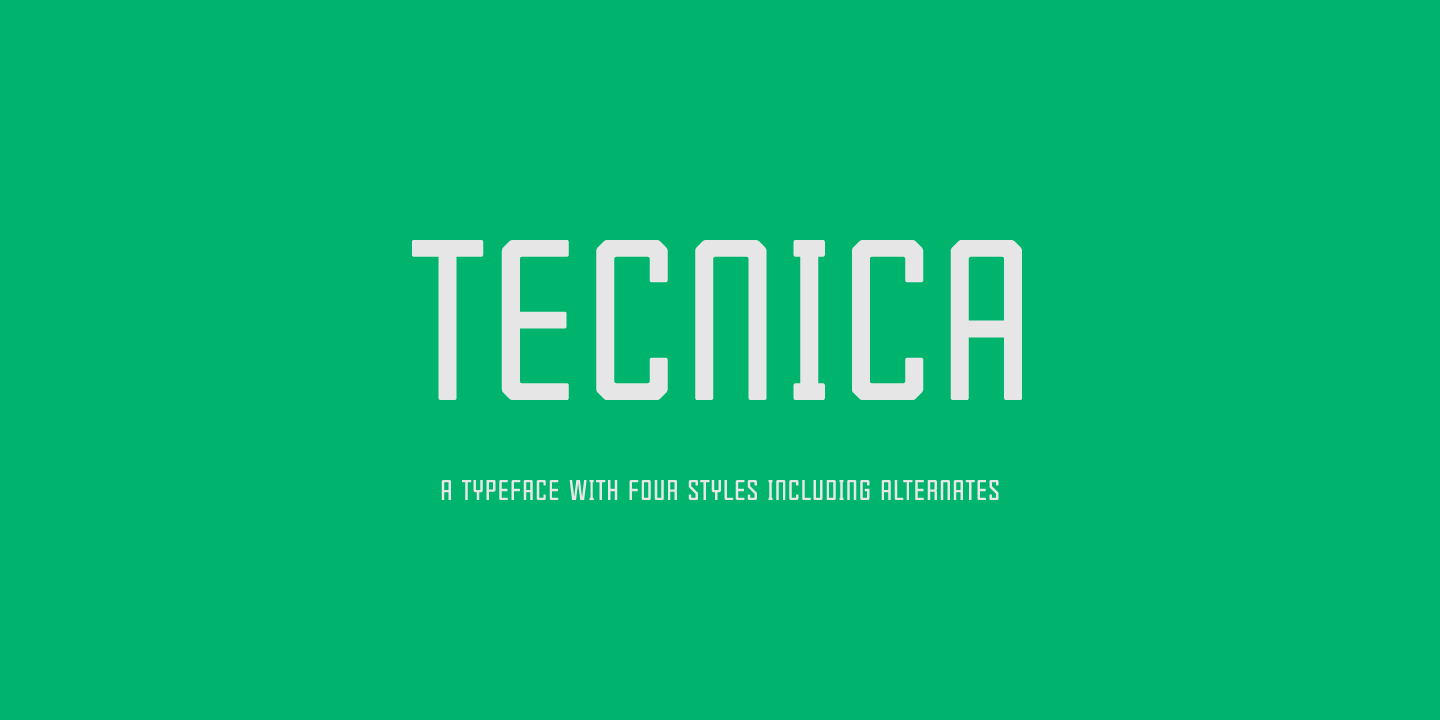 Tecnica Regular Font preview